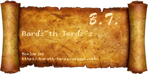 Baráth Teréz névjegykártya